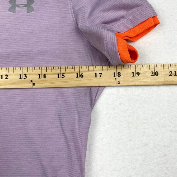 Under Armour Sz S Women's Heatgear Fitted Run Short Sleeve Top Cutout Back‎ - Picture 4 of 8